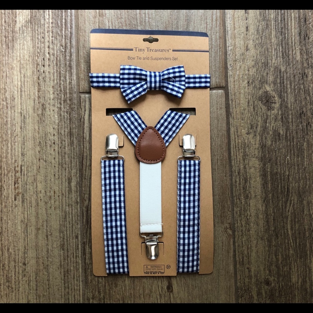 NWT Bow tie and suspenders set